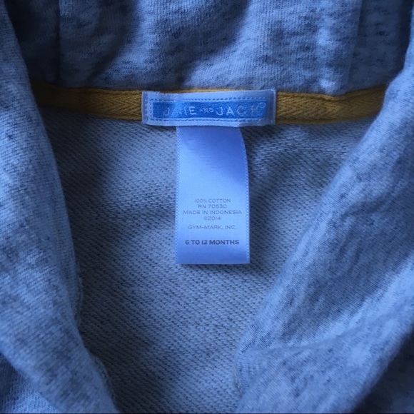 Shawl neck sweater tan Janie and Jack size 6-12mon - Picture 2 of 3